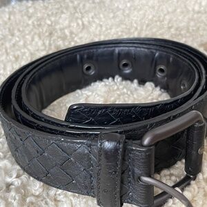 Bottega Ostrich Intrecciato Belt
